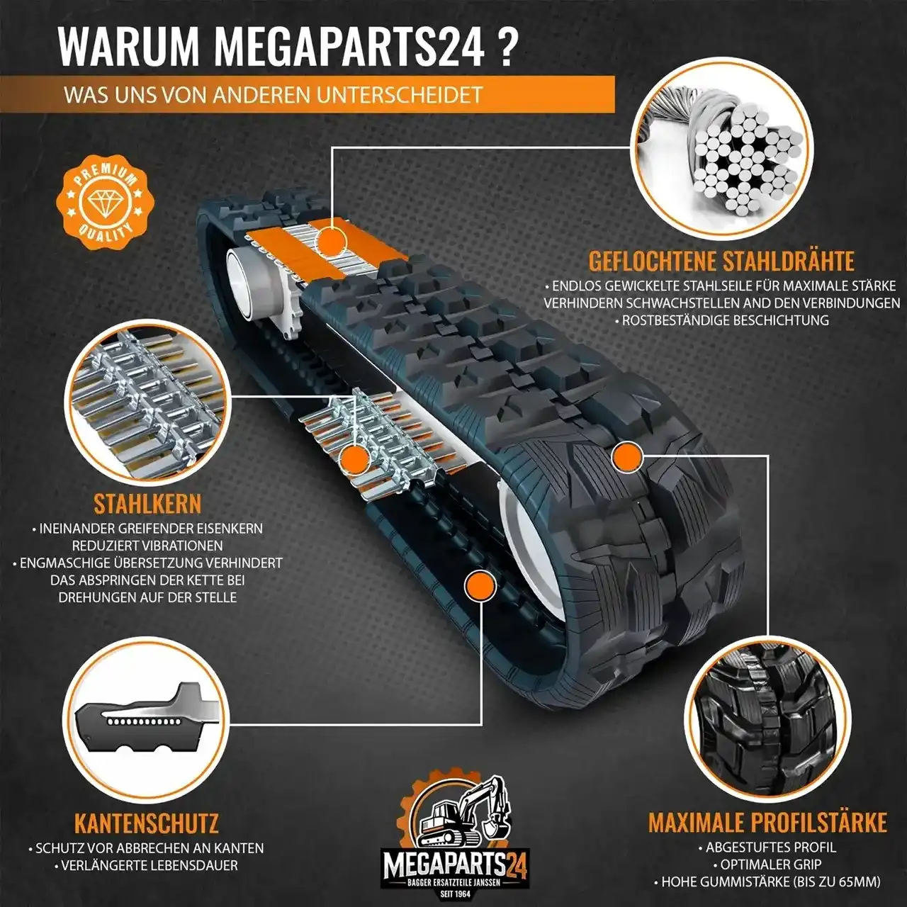 Gummikette 230x48x66 ATLAS-TEREX HR1.6 Gummikette 230x48x66 ATLAS-TEREX HR1.6